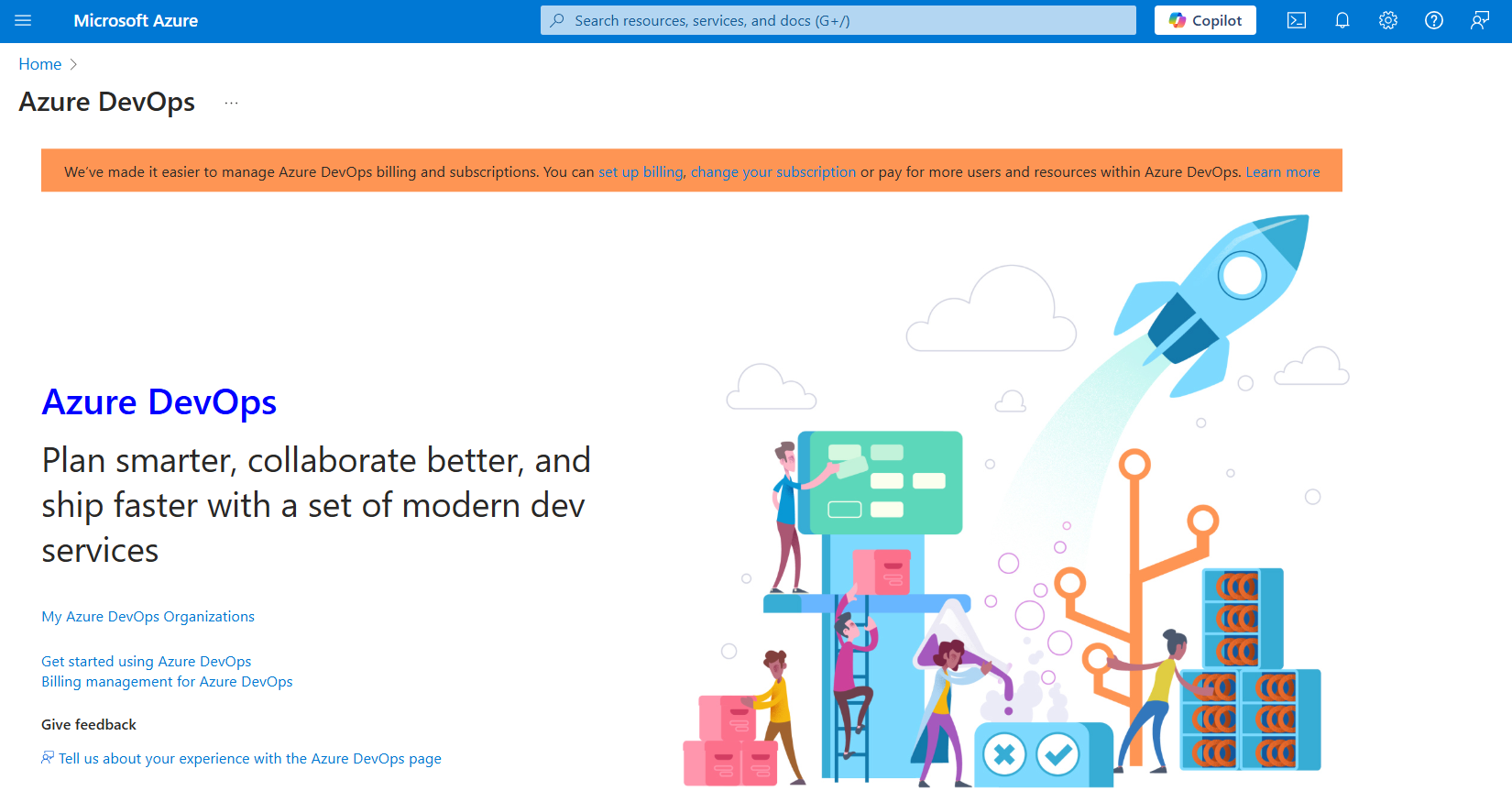 Azure DevOps Home Page