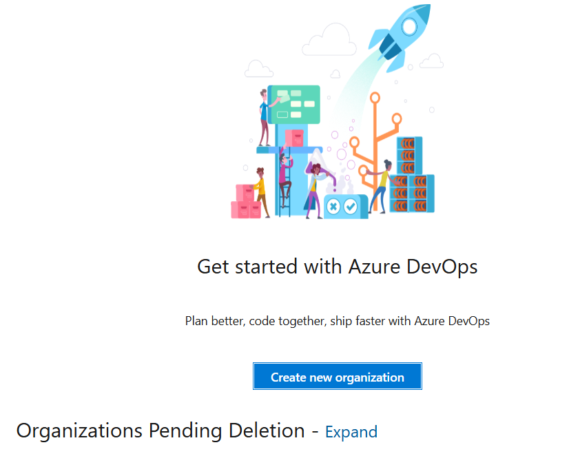 Create a new Azure DevOps Organization
